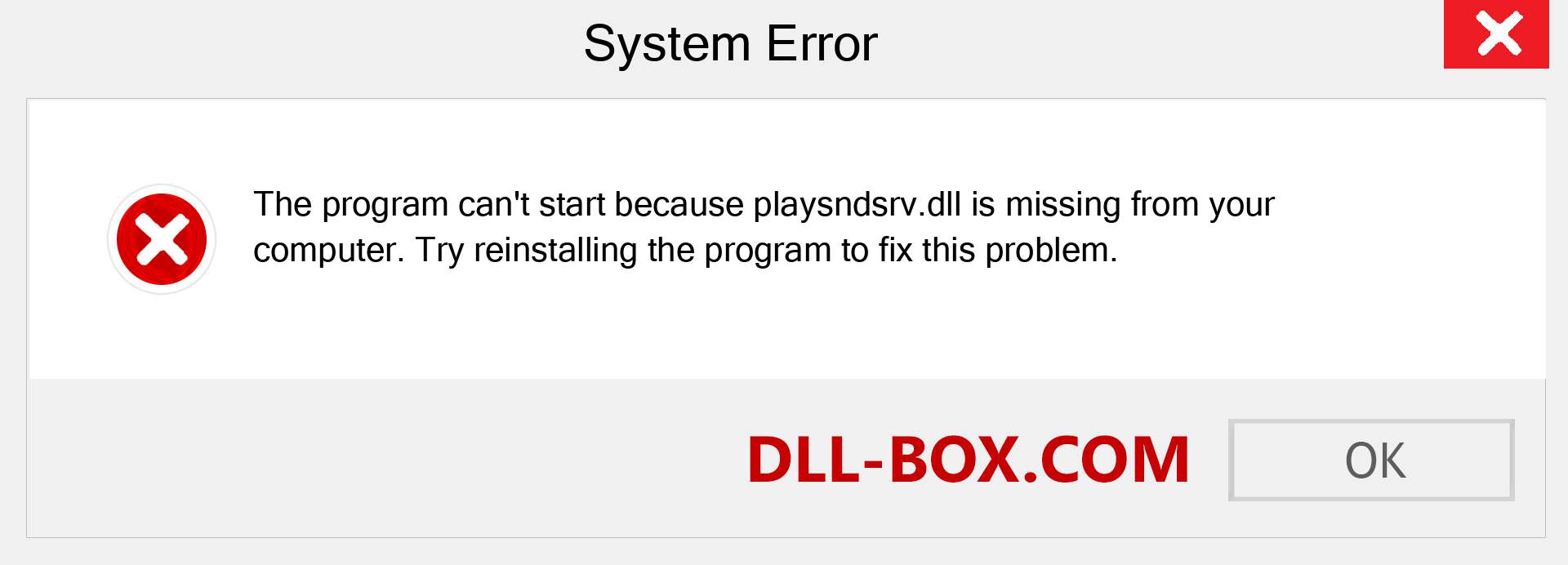  playsndsrv.dll file is missing?. Download for Windows 7, 8, 10 - Fix  playsndsrv dll Missing Error on Windows, photos, images