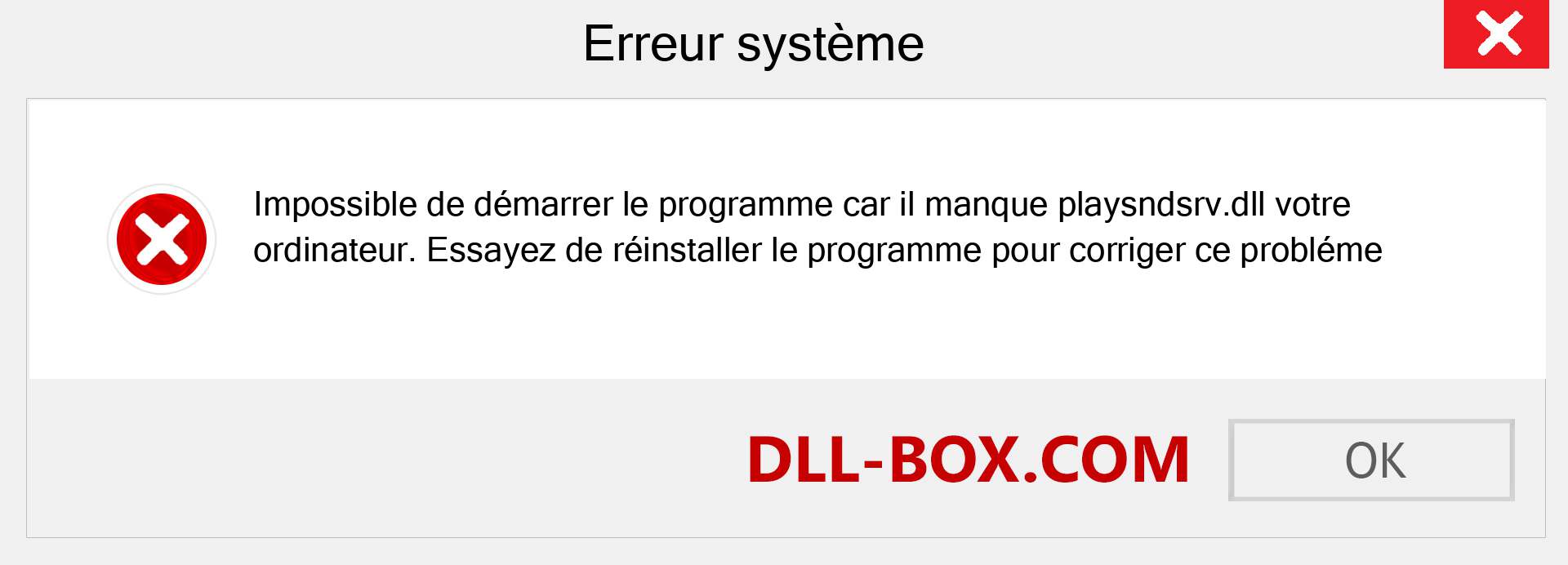 Le fichier playsndsrv.dll est manquant ?. Télécharger pour Windows 7, 8, 10 - Correction de l'erreur manquante playsndsrv dll sur Windows, photos, images